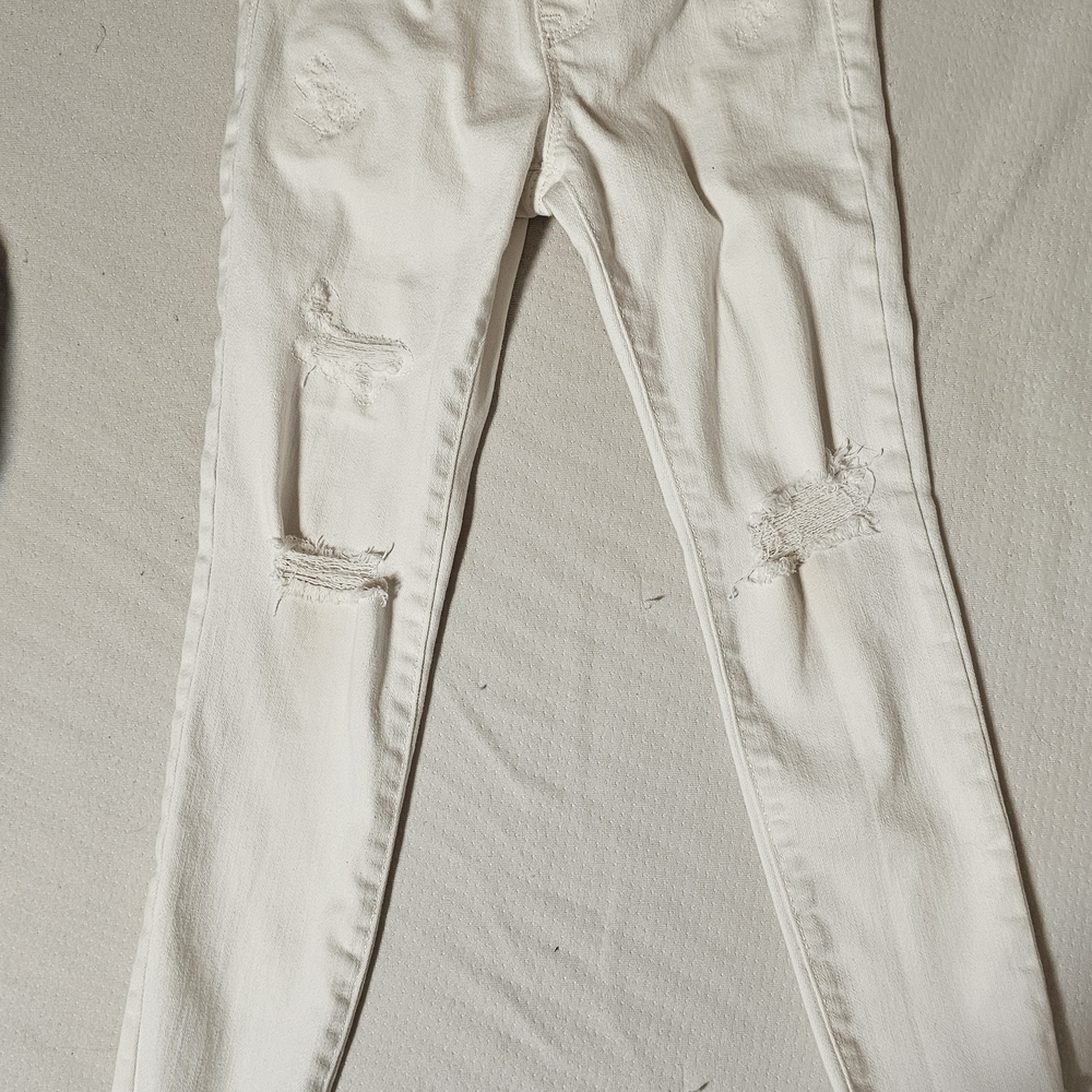 GAP White Distressed Skinny Jeans for Kids